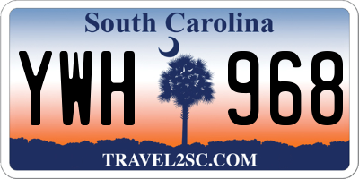 SC license plate YWH968