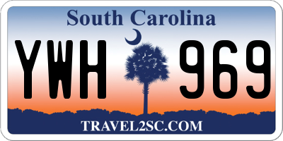SC license plate YWH969