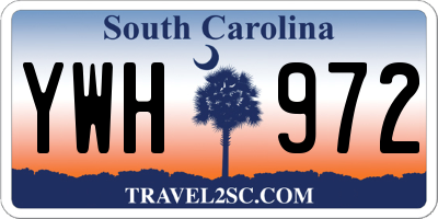 SC license plate YWH972