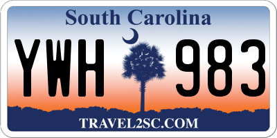 SC license plate YWH983