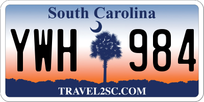 SC license plate YWH984