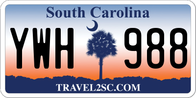 SC license plate YWH988