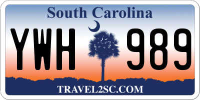 SC license plate YWH989