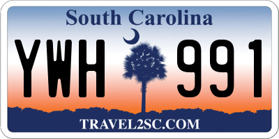 SC license plate YWH991
