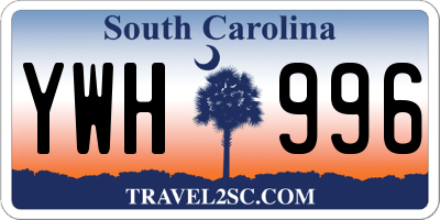SC license plate YWH996