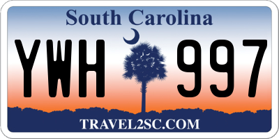 SC license plate YWH997