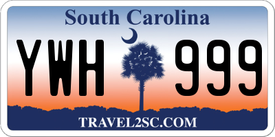 SC license plate YWH999