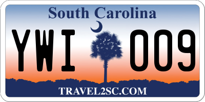 SC license plate YWI009