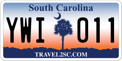 SC license plate YWI011