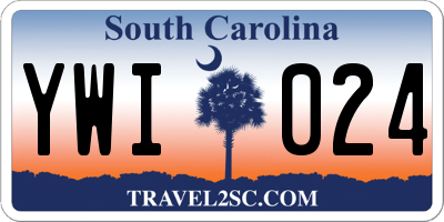 SC license plate YWI024