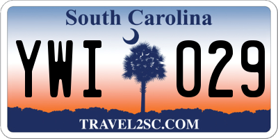 SC license plate YWI029