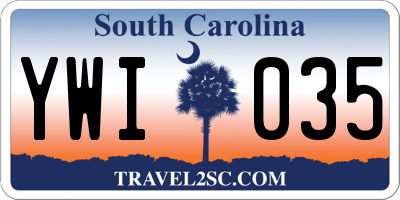 SC license plate YWI035