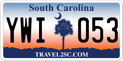 SC license plate YWI053