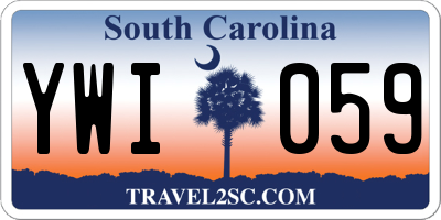 SC license plate YWI059