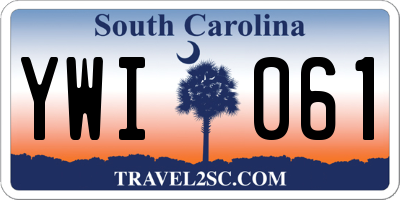 SC license plate YWI061