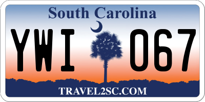 SC license plate YWI067