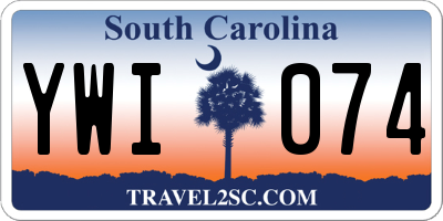 SC license plate YWI074