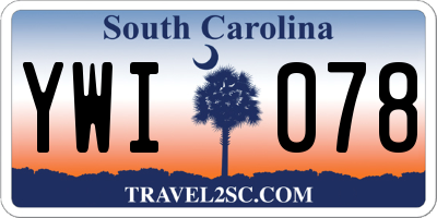SC license plate YWI078