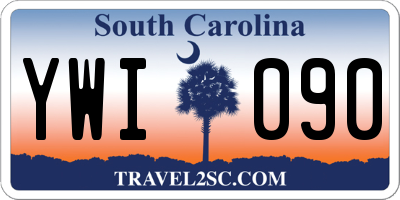 SC license plate YWI090