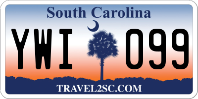 SC license plate YWI099