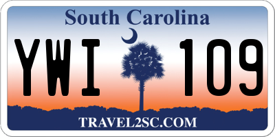 SC license plate YWI109