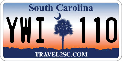 SC license plate YWI110
