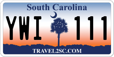SC license plate YWI111