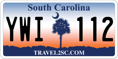 SC license plate YWI112