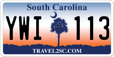 SC license plate YWI113