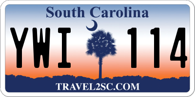 SC license plate YWI114