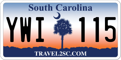SC license plate YWI115
