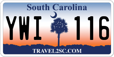 SC license plate YWI116