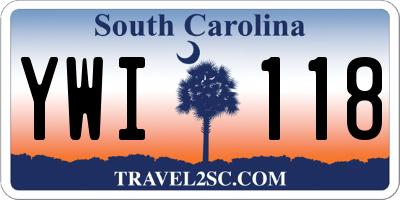 SC license plate YWI118