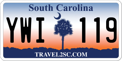 SC license plate YWI119