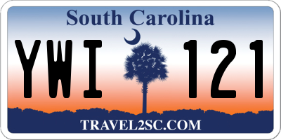 SC license plate YWI121
