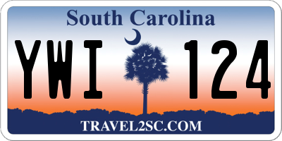 SC license plate YWI124