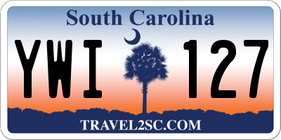 SC license plate YWI127
