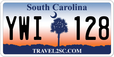 SC license plate YWI128