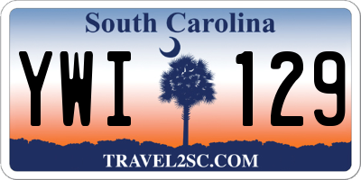 SC license plate YWI129