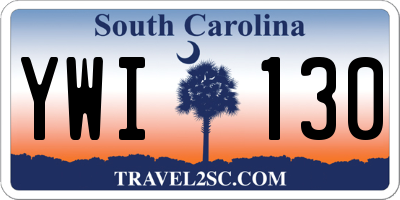SC license plate YWI130