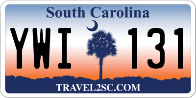 SC license plate YWI131