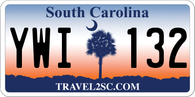 SC license plate YWI132