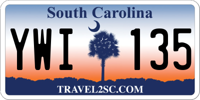 SC license plate YWI135