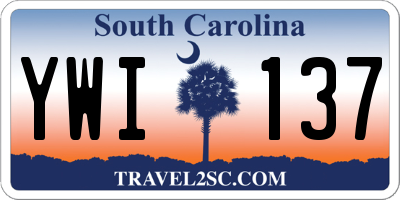 SC license plate YWI137