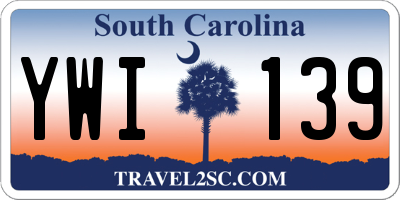 SC license plate YWI139