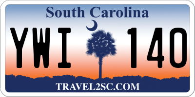 SC license plate YWI140