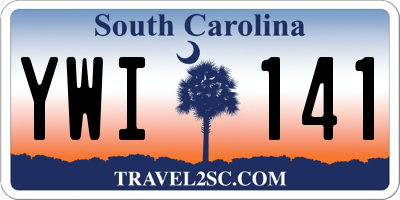 SC license plate YWI141