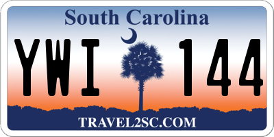 SC license plate YWI144