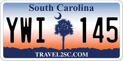 SC license plate YWI145