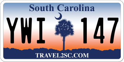 SC license plate YWI147